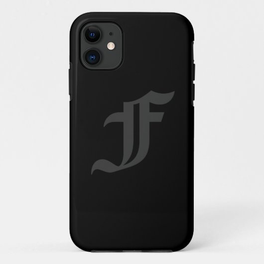 あなたの手紙の男らしい灰色および黒いデザイン Case-Mate iPhoneケース (裏面)