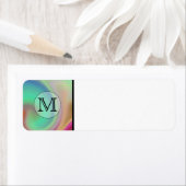 あなたの手紙、カラフル渦巻き旋回とカスタムモノグラム。 ラベル (インサイチュ)