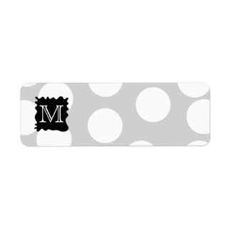 あなたの手紙、モノグラム。ドットと黒いスプラット。 ラベル