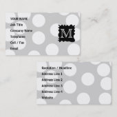 あなたの手紙、モノグラム。 黒いSplat.の点 名刺 (正面/裏面)