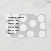 あなたの手紙、モノグラム。 黒いSplat.の点 名刺 (裏面)