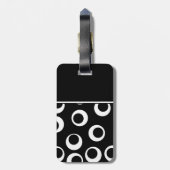 あなたの手紙。 白黒モノグラム。 おもしろいパターン ラゲッジタグ (裏面縦)