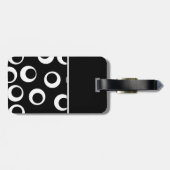 あなたの手紙。 白黒モノグラム。 おもしろいパターン ラゲッジタグ (裏面横)