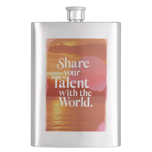 あなたの才能を世界に共有させる フラスク (正面)