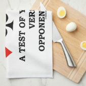 あなたの技術のテストを対反対者の運繋いで下さい キッチンタオル (四つ折り)