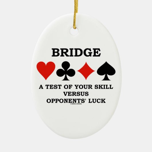 あなたの技術のテストを対反対者の運繋いで下さい セラミックオーナメント (正面)