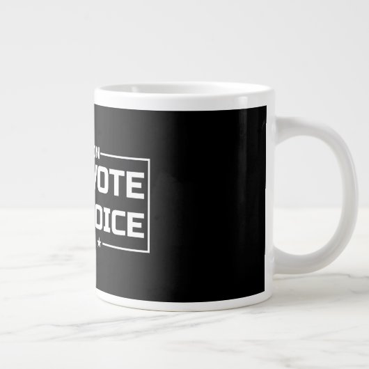 あなたの投票あなたの声の白いフォント ジャンボコーヒーマグカップ (右)