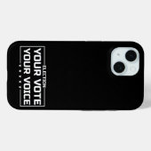 あなたの投票あなたの声の白いフォント Case-Mate iPhoneケース (裏面 (横))