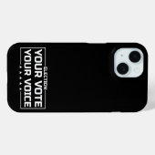 あなたの投票あなたの声の白いフォント Case-Mate iPhoneケース (裏面 (横))