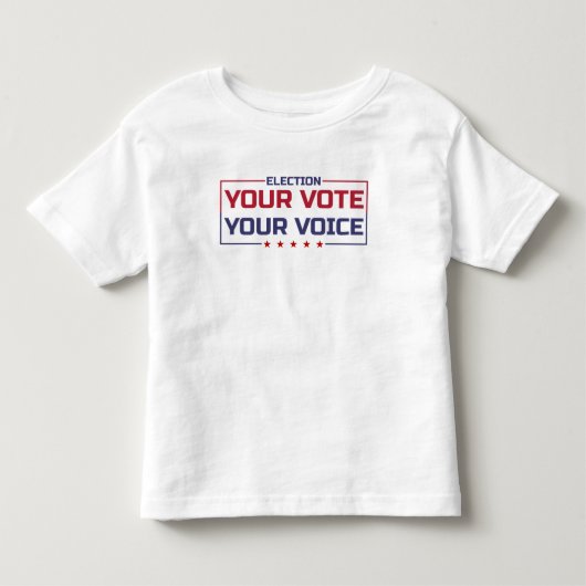 あなたの投票あなたの声 カラーフォント トドラーTシャツ (正面)