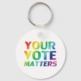 "あなたの投票が問題だ"プライドlgbtレインボーカラー キーホルダー