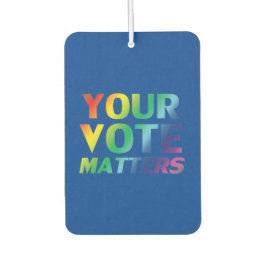 "あなたの投票が重要"ブループライドlgbtq空気清浄機 カーエアーフレッシュナー