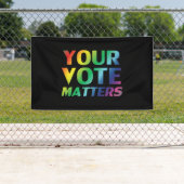 あなたの投票の問題 – プライドlgbtレインボーブラック 横断幕 (インサイチュ)