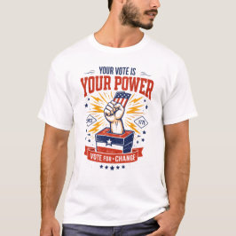 あなたの投票はあなたの力 愛国的なデザイン Tシャツ