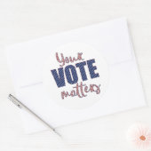 あなたの投票は米国の選挙に重要である ラウンドシール (封筒)