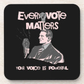 あなたの投票は選挙の政治ピンク印刷に問題 コースター (正面)