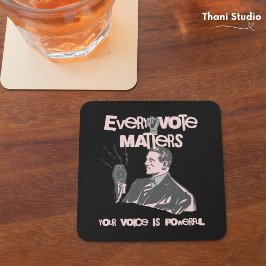 あなたの投票は選挙の政治ピンク印刷に問題 コースター