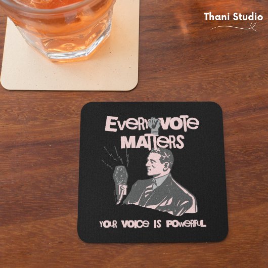 あなたの投票は選挙の政治ピンク印刷に問題 コースター