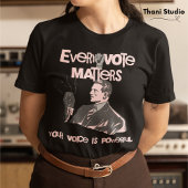 あなたの投票は選挙の政治ピンク印刷に問題 Tシャツ