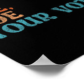 あなたの投票プロチョイス女性の権利ヴィンテージレトロ ポスター (角)