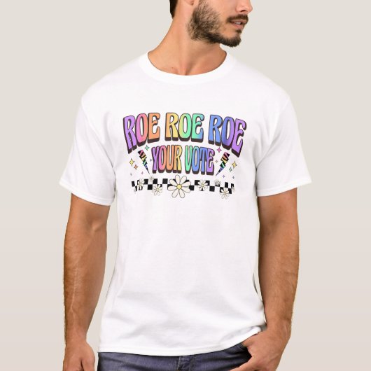 あなたの投票レトロプロチョイスフェミニスト絞り染め Tシャツ (正面)