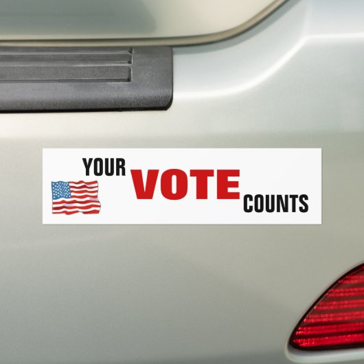 あなたの投票計算 バンパーステッカー (車上)