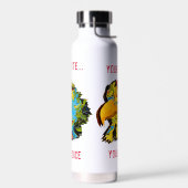 あなたの投票…あなたの声の多色のワシ ウォーターボトル (左面)