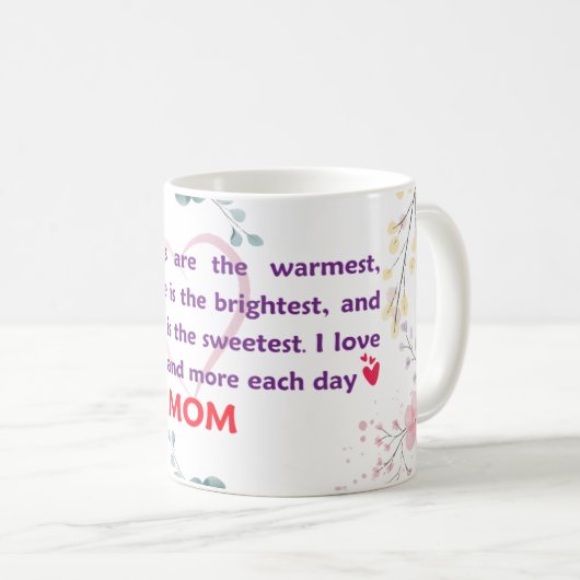 あなたの抱き毛は最も暖かく、あなたのスマイルは縁である コーヒーマグカップ (正面右)