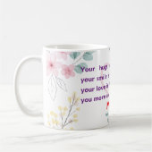 あなたの抱き毛は最も暖かく、あなたのスマイルは縁である コーヒーマグカップ (左)