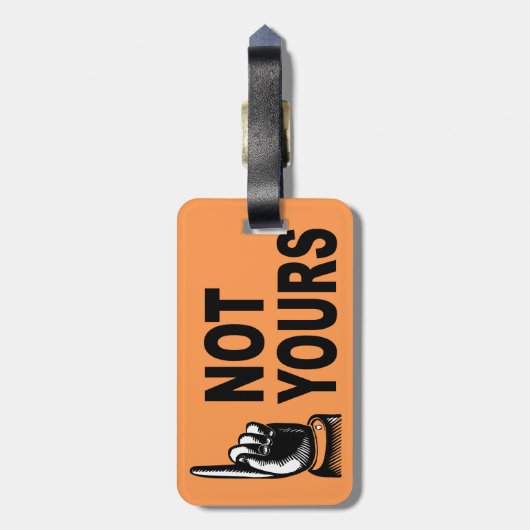 あなたの指を指すことを用いるおもしろいなデザイン ラゲッジタグ (裏面縦)