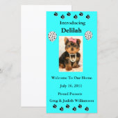 あなたの採用されたペット写真カードを導入して下さい 案内状 (正面/裏面)