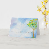 あなたの採用のお祝い カード (黄色い花)