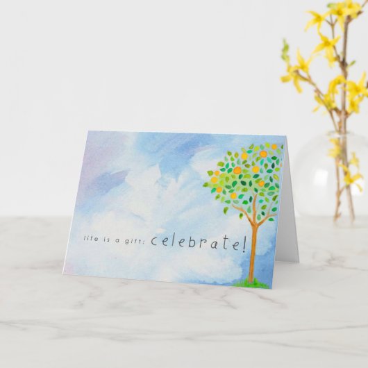 あなたの採用のお祝い カード (黄色い花)