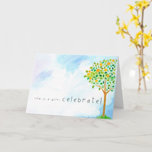 あなたの採用のお祝い カード (黄色い花)