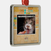 あなたの提供は子猫を喜ばします メタルオーナメント (右)