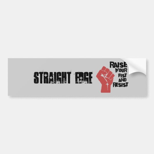 あなたの握りこぶしを上げ、抵抗して下さい バンパーステッカー (正面)