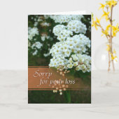 あなたの損失のために残念な悔やみや弔慰カード- カード (黄色い花)