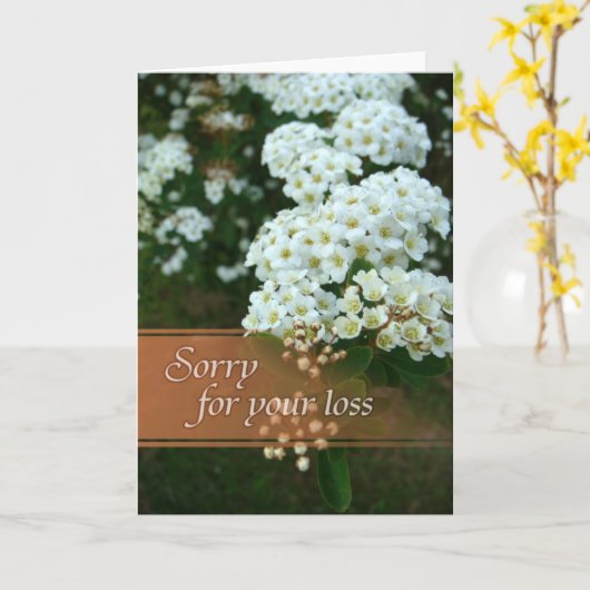 あなたの損失のために残念な悔やみや弔慰カード- カード (黄色い花)