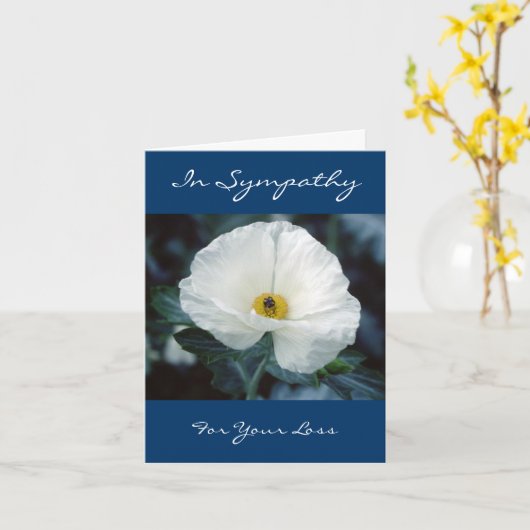 あなたの損失の挨拶状のための悔やみや弔慰 カード (黄色い花)