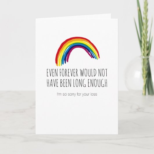 あなたの損失|ペット悔やみや弔慰のために残念 カード (正面)