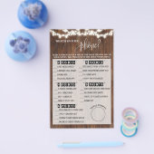 あなたの携帯電話には何が入っていますか？ ウェスタンスタイルのブライダルシャワーゲーム チラシ (シングル)