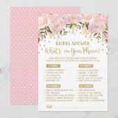 あなたの携帯電話には何が入っていますか？ 結婚前のお祝いのゲーム ピンクゴールド (正面/裏面)