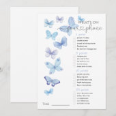 あなたの携帯電話のブルーバタフライゲームは何ですか 招待状 (正面/裏面)