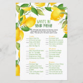 あなたの携帯電話の中身ゲーム - レモン (正面/裏面)