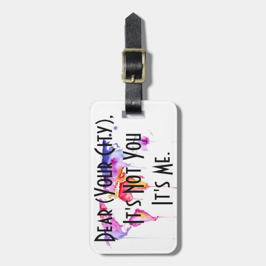 あなたの故郷と分割して下さい! カスタムな荷物のラベル ラゲッジタグ (正面縦)