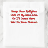 あなたの教会で交配 長方形シール (バッグ)