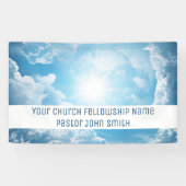 あなたの教会のフェローシップ青天の空のバナー 横断幕 (横)
