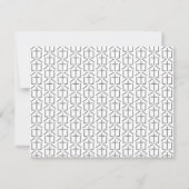 あなたの教会の名前ロゴ十字架グレー ノートカード (裏面)