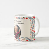 あなたの文字および写真のクリスマスはpattern.v.2と襲います コーヒーマグカップ (正面右)