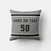 あなたの文字が付いているアイスホッケーのチームギフトのホッケーの枕 クッション (裏面)